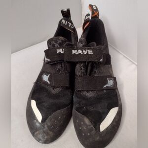 Climb X Rave Mens Rock Climbing Shoes 11 Black Straps Active ZZ